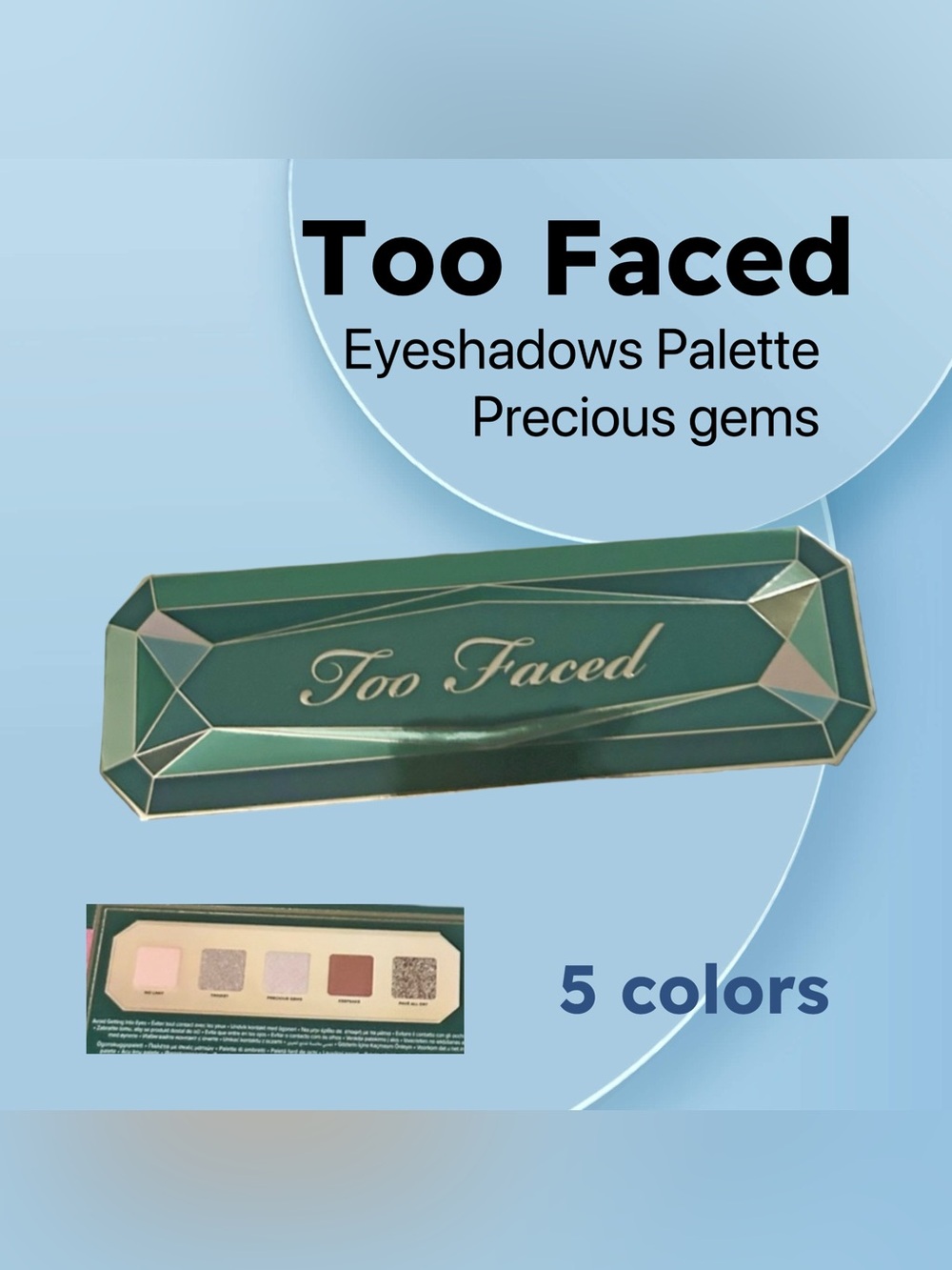 RARE⚡️🇺🇸📦🆕 TOO FACED |5| Verdatile Precious Gems Eyeshadow Palette**